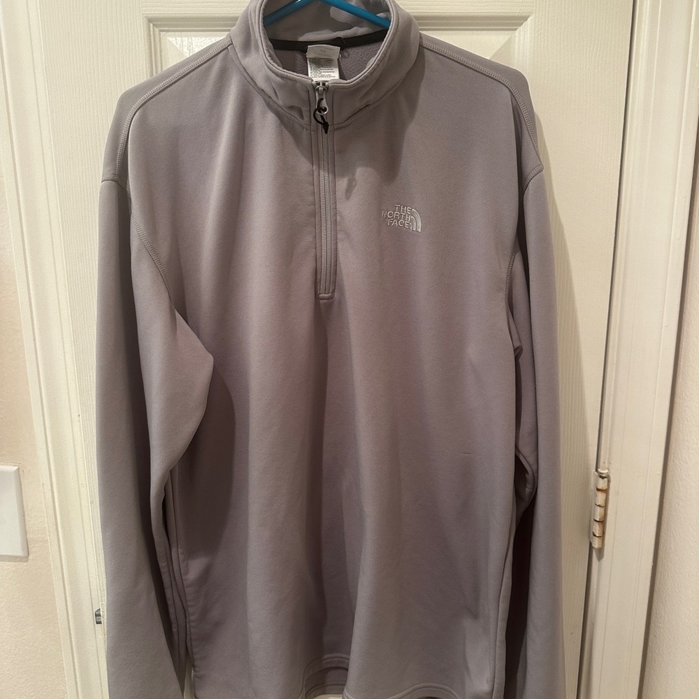 The North Face Light Gray Quarter-Zip Pullover